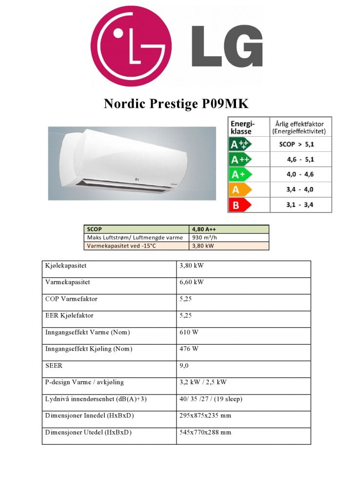 LG Nordic P09MK - Keli AS